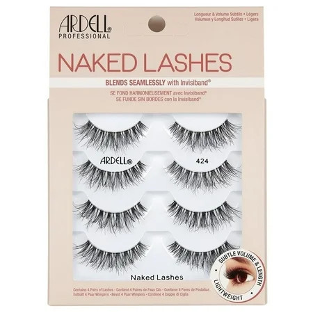 Ardell Naked Lashes 424 Natural False Eyelashes with Invisiband 4 Pairs | Walmart (US)
