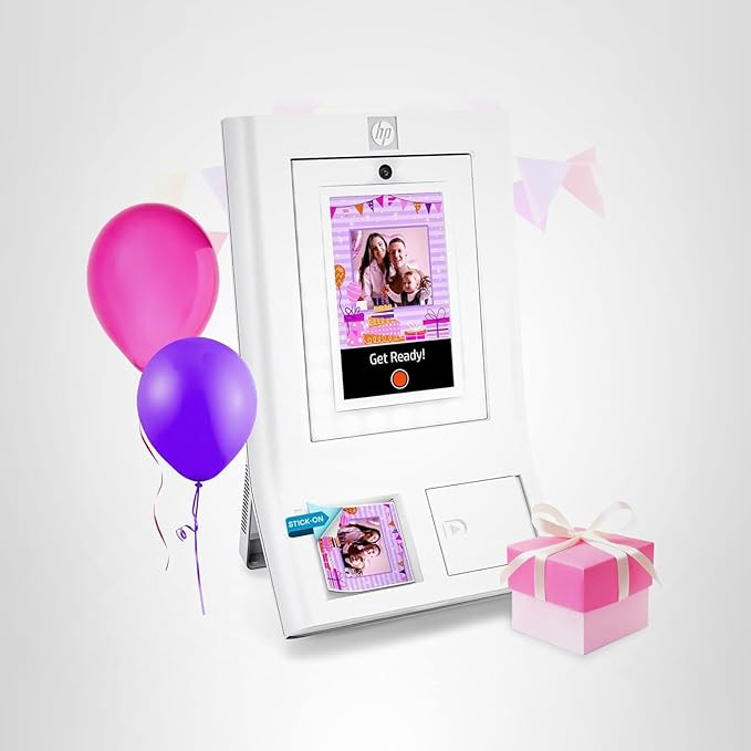 HP Sprocket Photo Booth Machine Instant Color Photo Printer - 10.1" Touchscreen Photobooth, LED R... | Amazon (US)