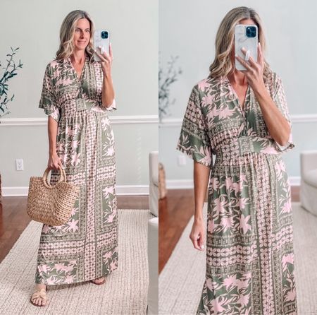 ⭐️ AMAZON OUTFIT ⭐️
This pretty maxi dress is perfect for a beach vacation or cruise! Can be dressed up or down. Wearing a small. 
Resort wear / Vacation outfit / Cruise wear / spring outfits / spring break / travel outfit / spring wear / Beach dress / Outfit ideas 

#LTKSaleAlert #LTKSeasonal #LTKFindsUnder50