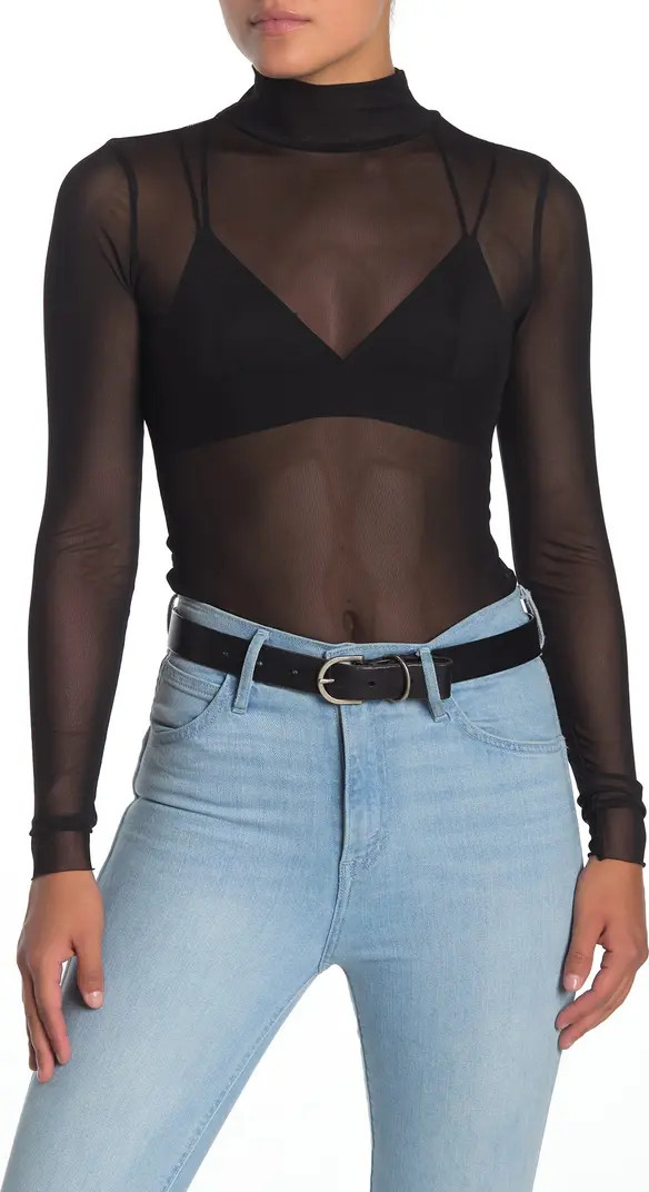 Zoe Mock Neck Mesh Top | Nordstrom Rack