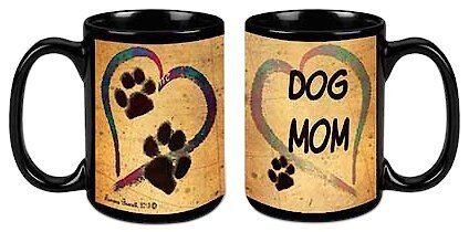 PET GIFTS USA Pawmarks on My Heart "Dog Mom" Coffee Mug, 15-oz - Chewy.com | Chewy.com