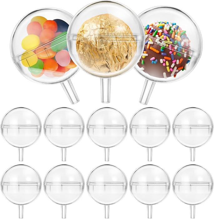 100Pcs Clear Chocolate Holder Ball: Candy Packaging Case for Bouquet Round Chocolate Box Candy Wr... | Amazon (US)