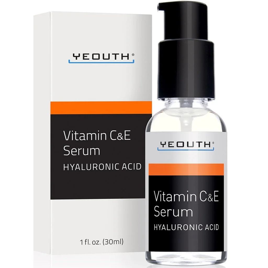 Vitamin C Serum with Vitamin E and Hyaluronic Acid from YEOUTH 1 fl. oz. (30ml) | Walmart (US)