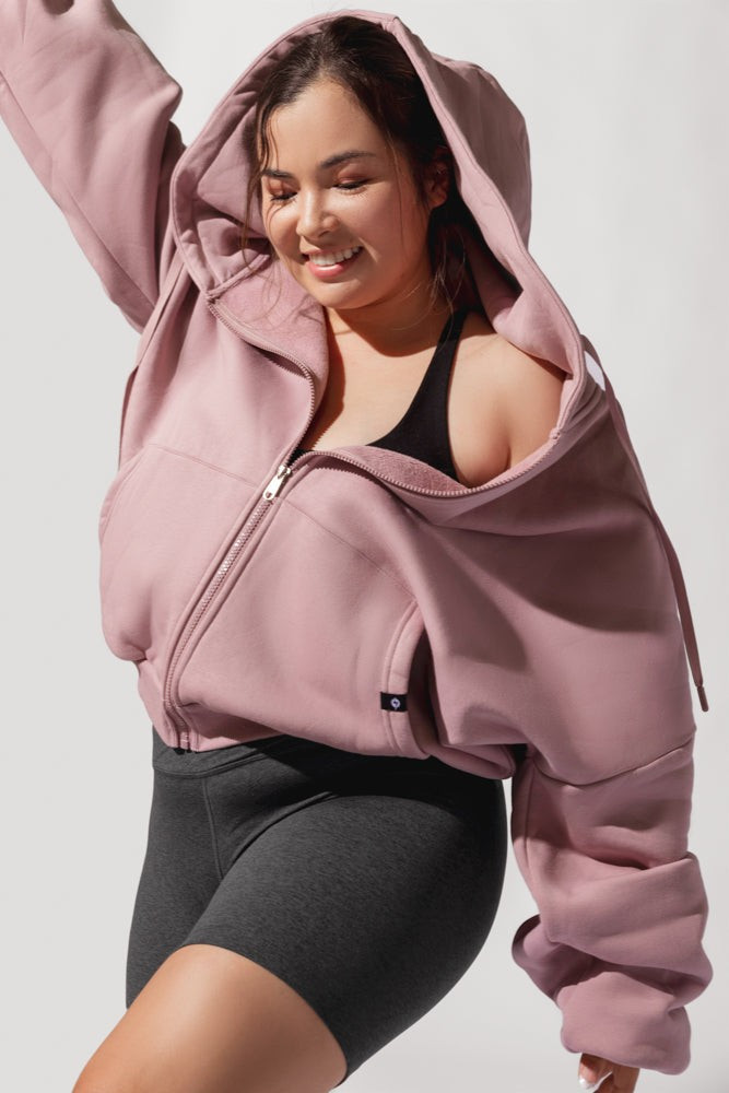 Zip Cloud Hoodie - Blush | POPFLEX