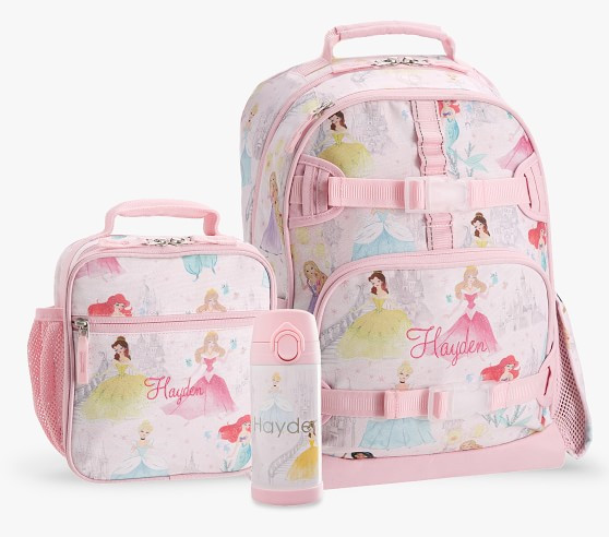 Mackenzie Disney Princess Castle Shimmer Backpack & Lunch Bundle, Set Of 3 | Pottery Barn Kids