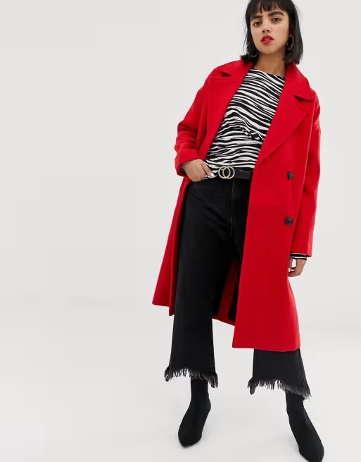 Vero Moda Petite – Zweireihiger Mantel | ASOS DE