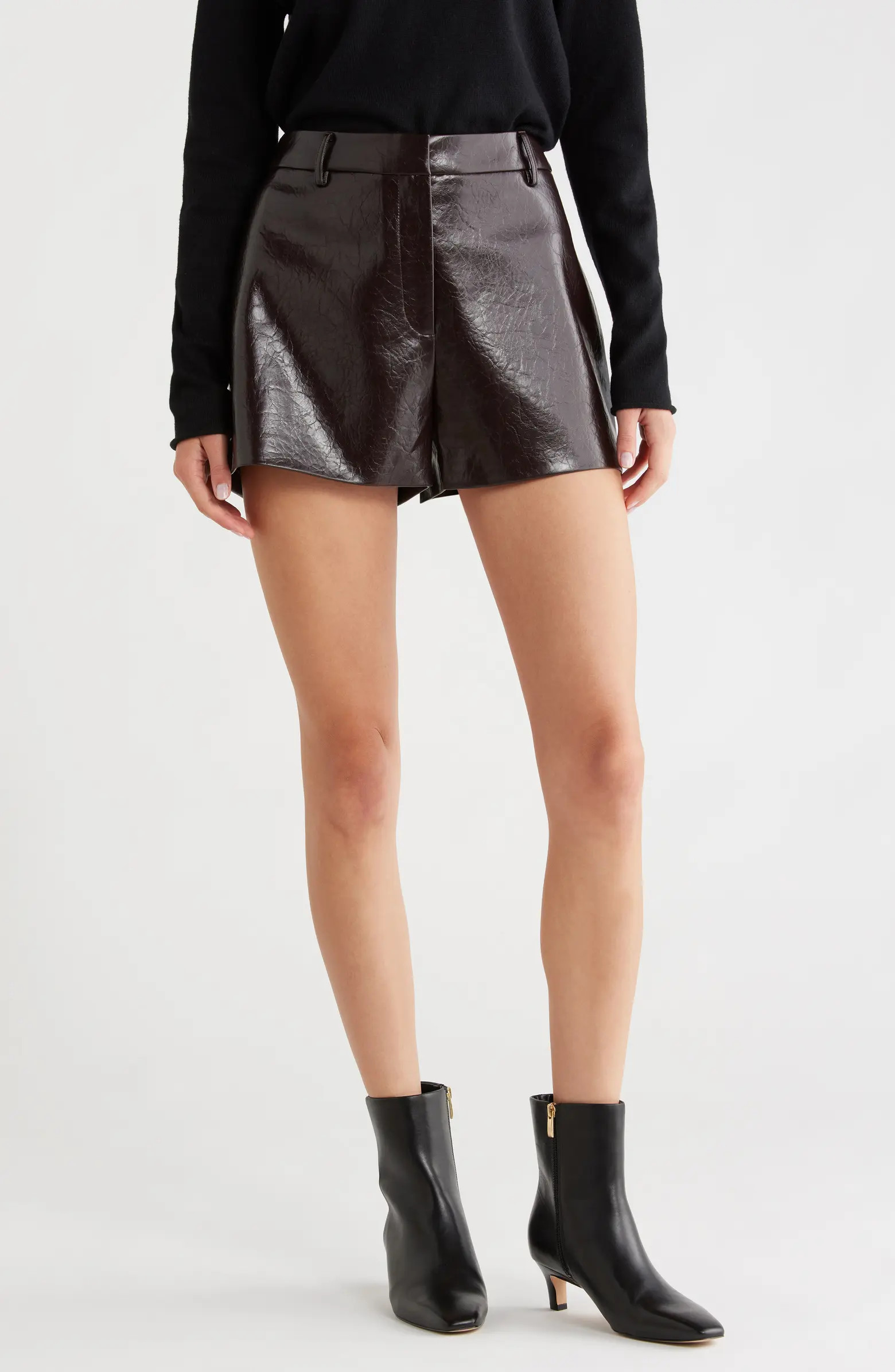 Wynn High Waist Faux Leather Shorts | Nordstrom