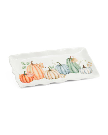 Pumpkin Harvest  Platter 17in | TJ Maxx