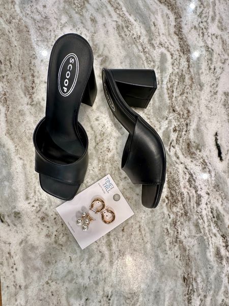 Get this pair of sandals from Scoop before they are gone! And these 2 earrings are must-haves in the wardrobe! You will not believe the price! #walmartpartner  #walmartfashion @walmartfashion

#LTKover40 #LTKstyletip #LTKfindsunder50