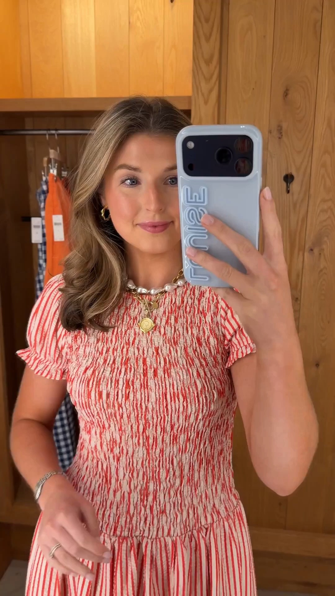 Striped dress for summer! Wearing an XS. Code LOUISE20 for 20% off $100+ valid through 6/28
