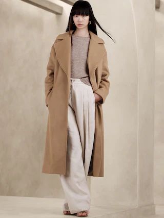 Pura Oversize Wool-Cashmere Wrap Coat | Banana Republic (US)
