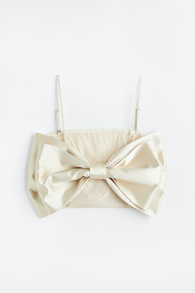 Cropped bow-back top | H&M (UK, MY, IN, SG, PH, TW, HK)