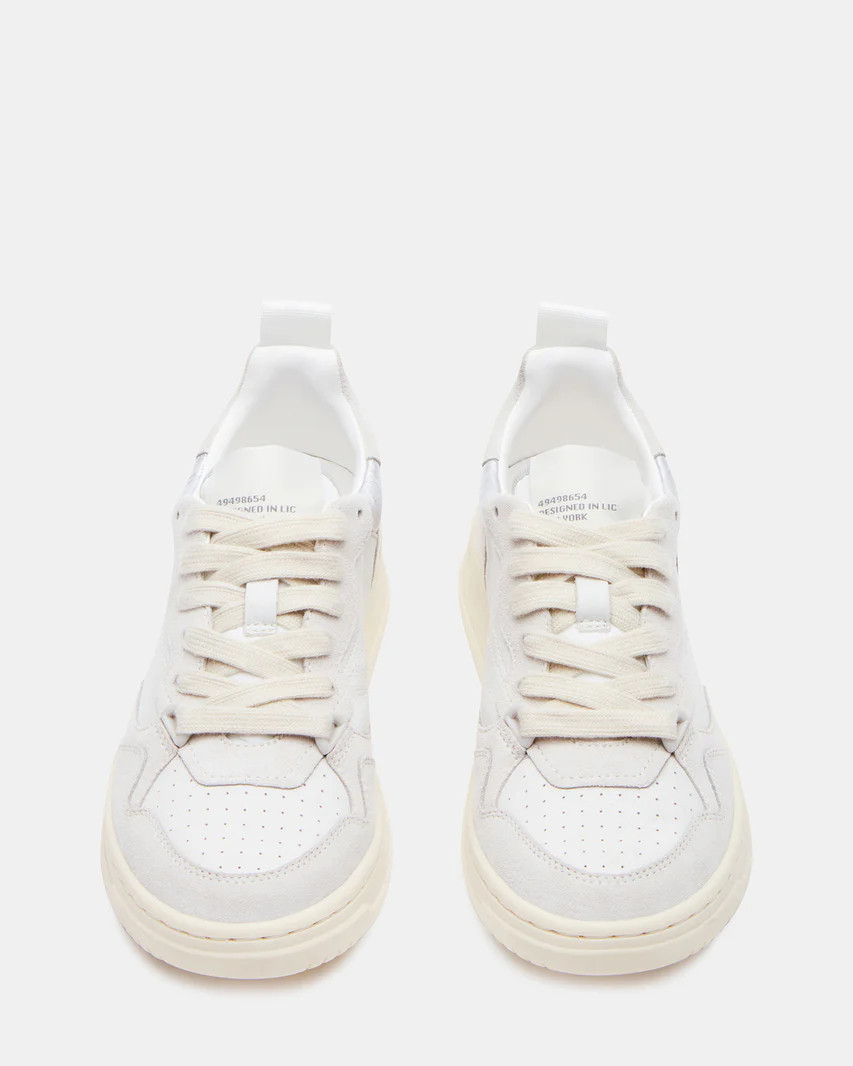 EVERLIE White Multi Low-Top Lace-Up Sneakers | Women's Sneakers | Steve Madden (US)