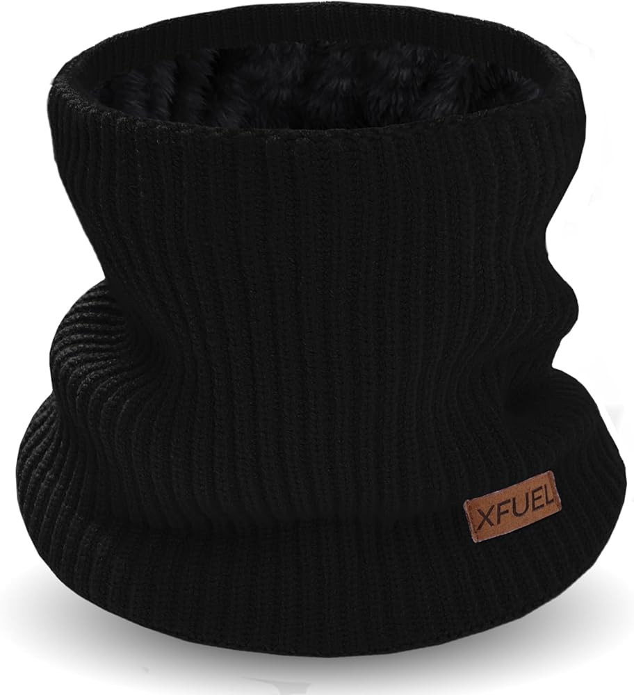 Kids Neck Warmer, Knitted Winter Neck Gaiter, Fleece Lined Infinity Scarf for Boys Girls, Ski Mas... | Amazon (US)