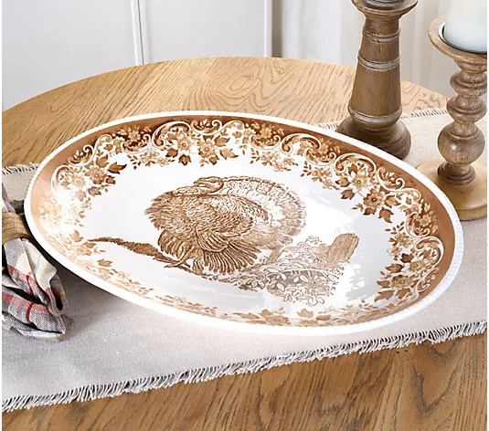 Cozy Cottage by Liz Marie Ceramic Serving Platter | QVC