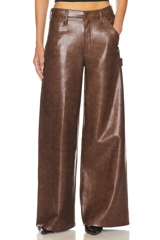 AGOLDE Dale Wide Leg Carpenter Trouser in Cola from Revolve.com | Revolve Clothing (Global)
