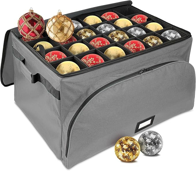 HOLDN’ STORAGE Premium Christmas Ornament Storage Container – Holds Up to 72-4” ornaments D... | Amazon (US)