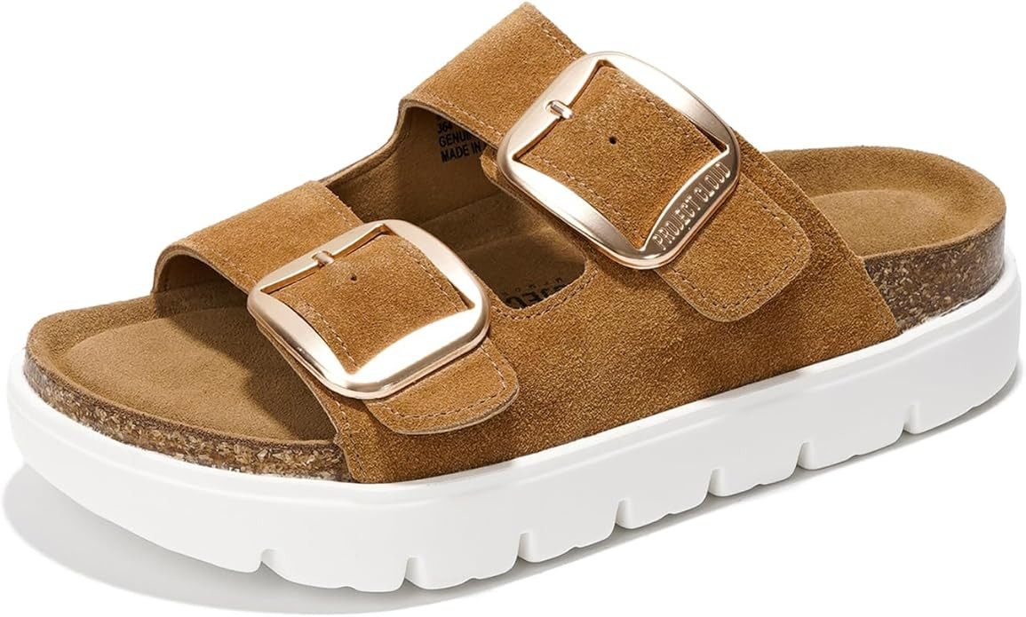 Project Cloud Genuine Leather Platform Sandals Women Footwear - Wedge Chunky Sandals Womens sanda... | Amazon (US)