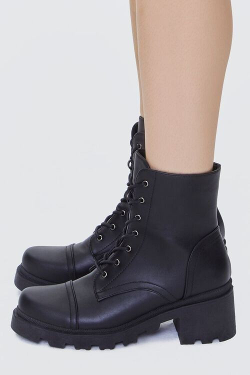 Faux Leather Combat Booties | Forever 21 (US)