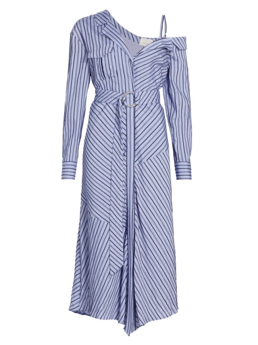 Marcella Belted Stripe Shirtdress | Saks Fifth Avenue