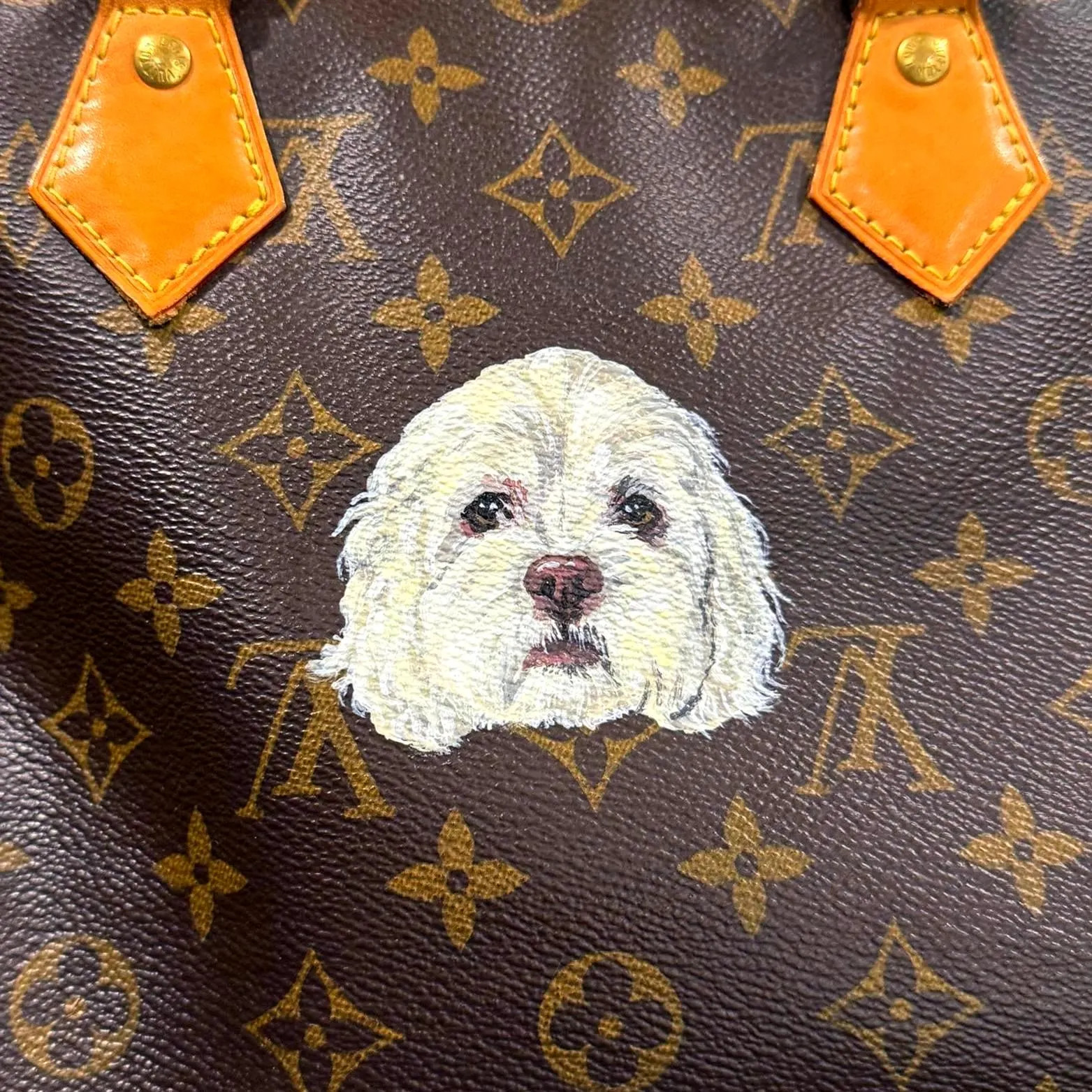 Pet Portrait on Leather Bag (Bag Not Included) | Etsy (Global)
