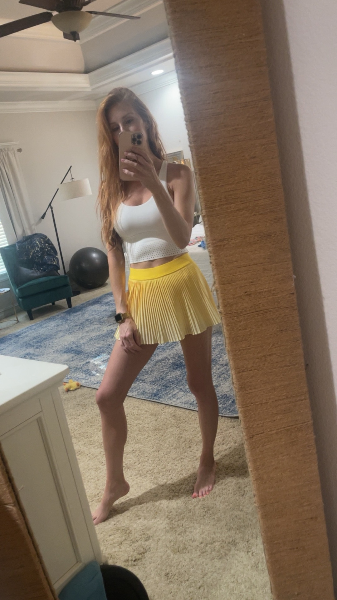 Another cute color for Lululemon’s spring line!  I’m a big fan of yellow right now. Blue is my fav color so I’m very torn which I like best!  The ventilation in this tank is a fun detail!

#LTKootd #LTKTall #LTKActive