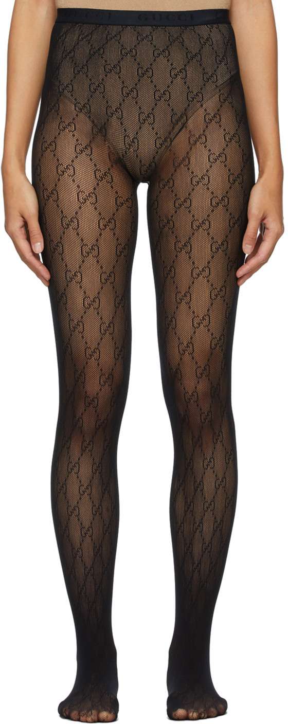 Black GG Tights | SSENSE