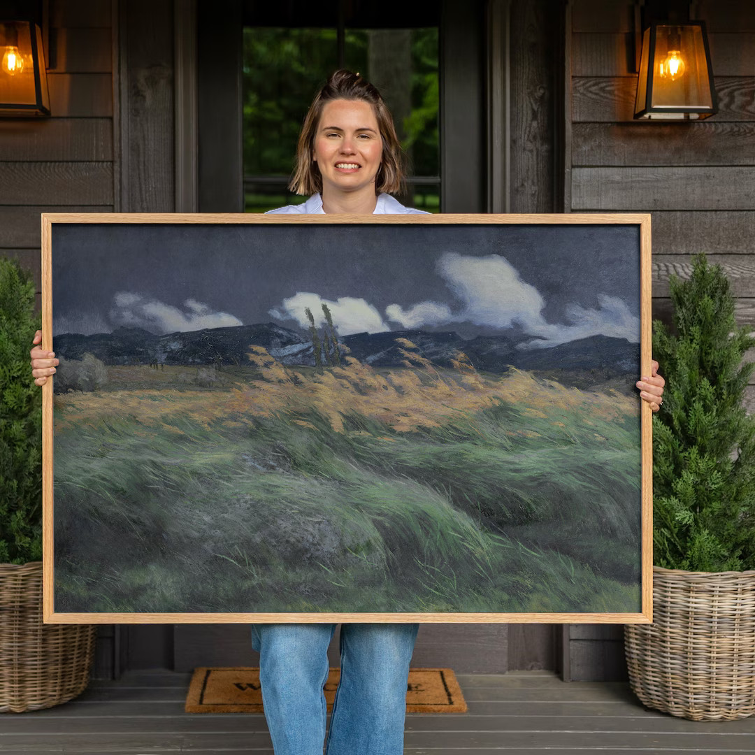 Vintage Extra Large Wall Art | Large Oil Painting Print | Moody Wall Art | Large Framed Canvas Ar... | Etsy (US)