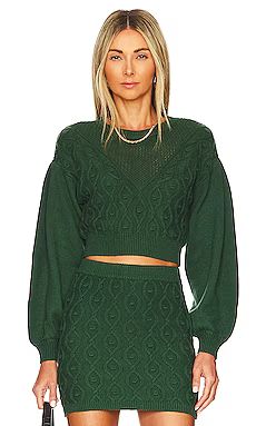 Tularosa Davina Sweater in Forest Green from Revolve.com | Revolve Clothing (Global)