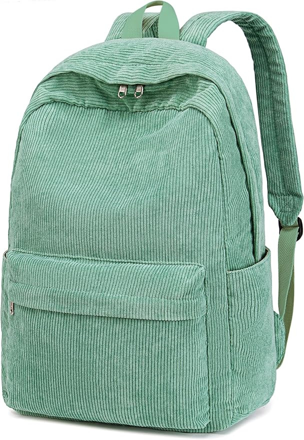 School Backpack for Teens Large Corduroy Bookbag Lightweight 17 inch Laptop Bag for Girls Women C... | Amazon (US)