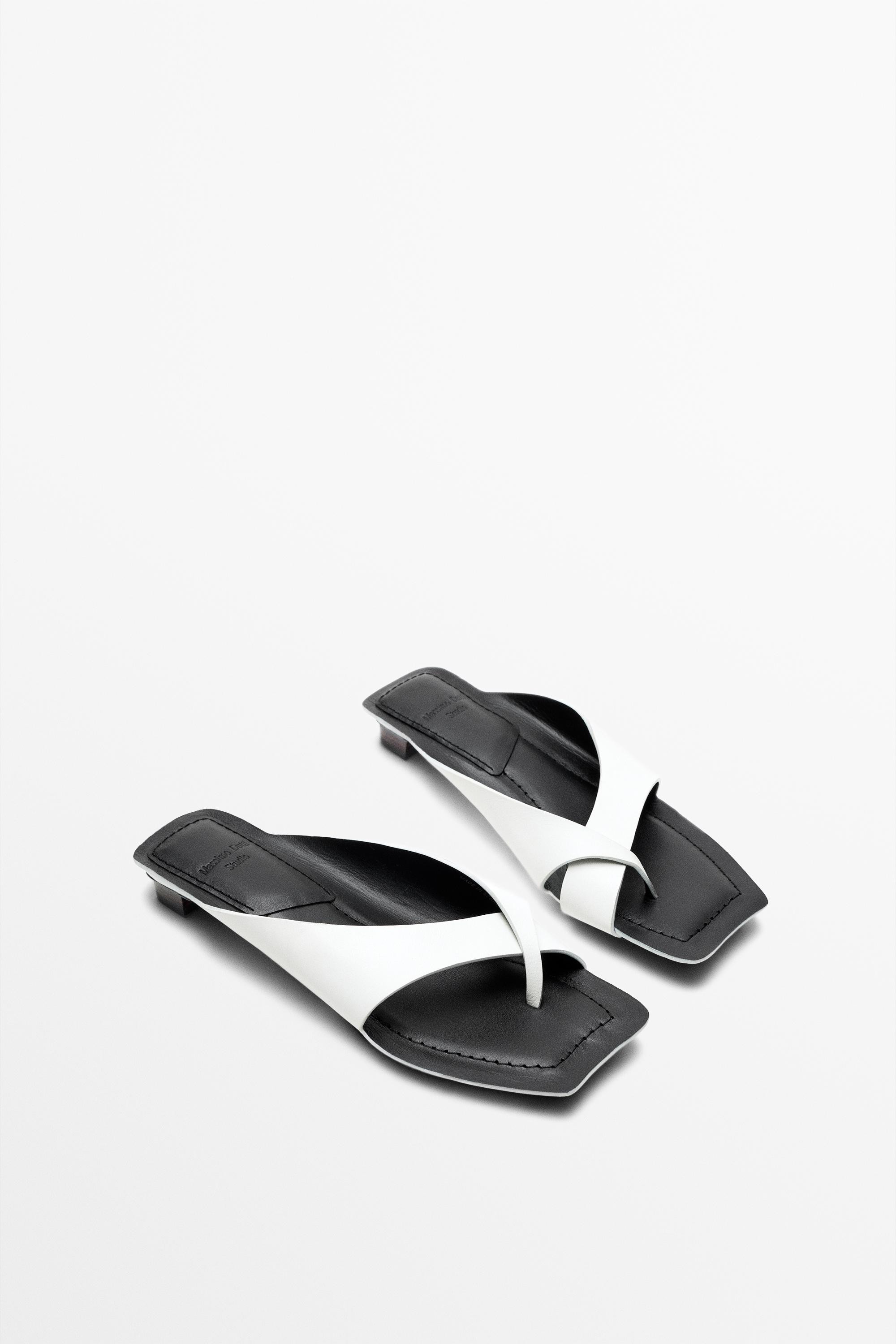 Leather high-heel sandals - STUDIO | Massimo Dutti UK