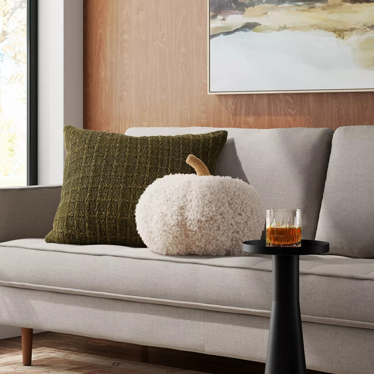 Teddy Boucle Shaped Pumpkin Throw Pillow - Threshold™ | Target