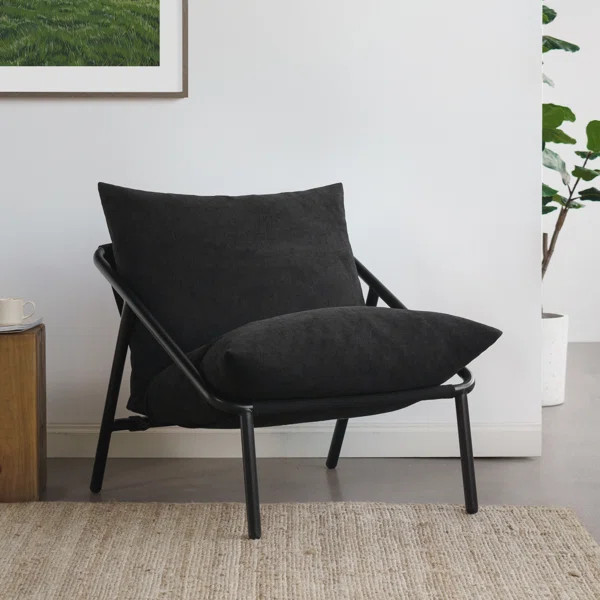 Ayatt Modern Metal Frame Sling Accent Armchair | Wayfair North America