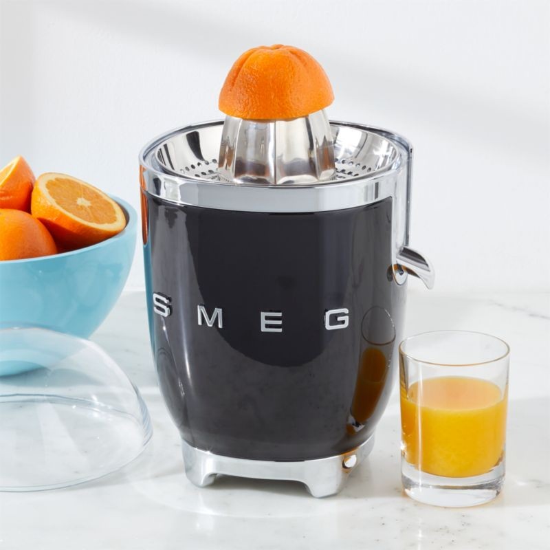 Smeg Citrus Juicer Black + Reviews | Crate & Barrel | Crate & Barrel