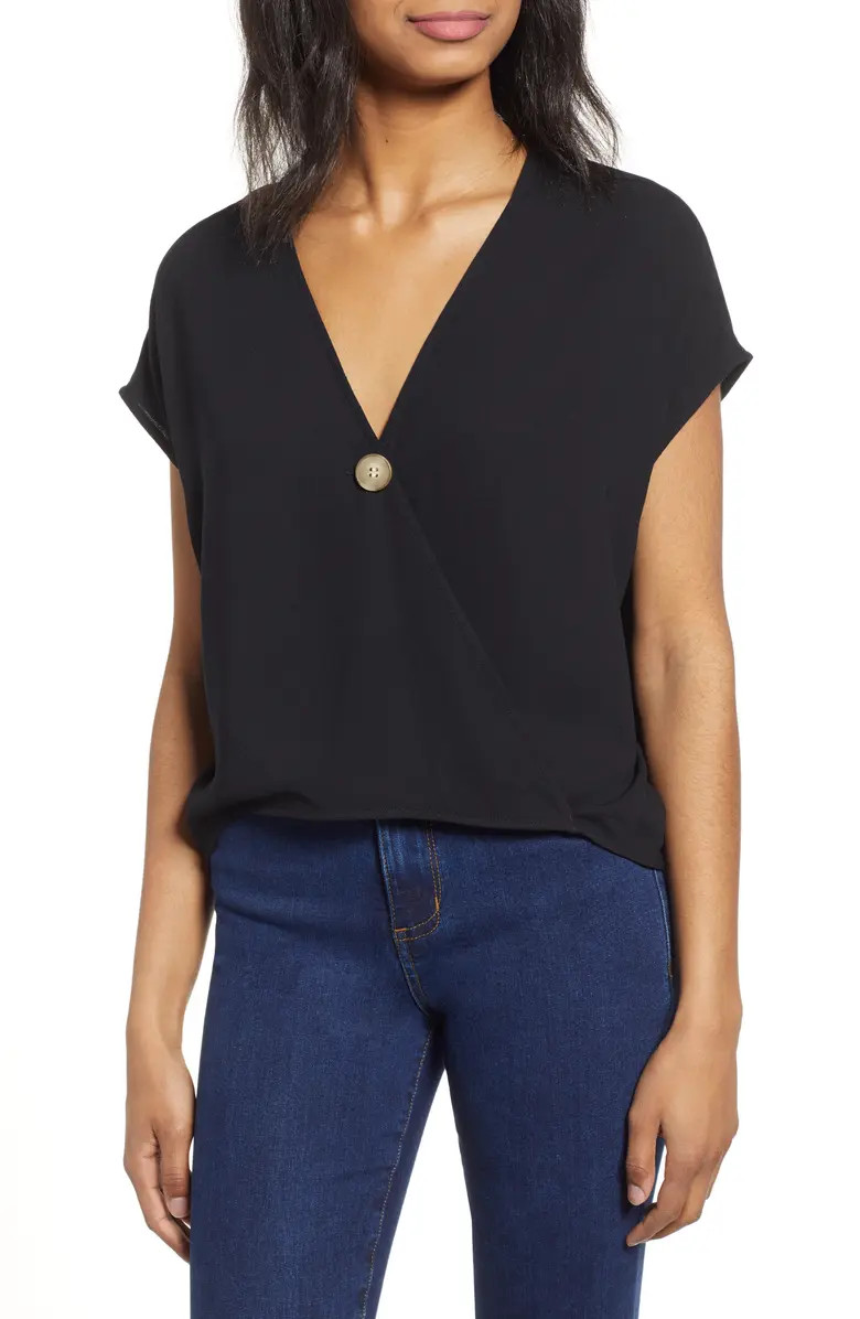 Button Surplice Top | Nordstrom