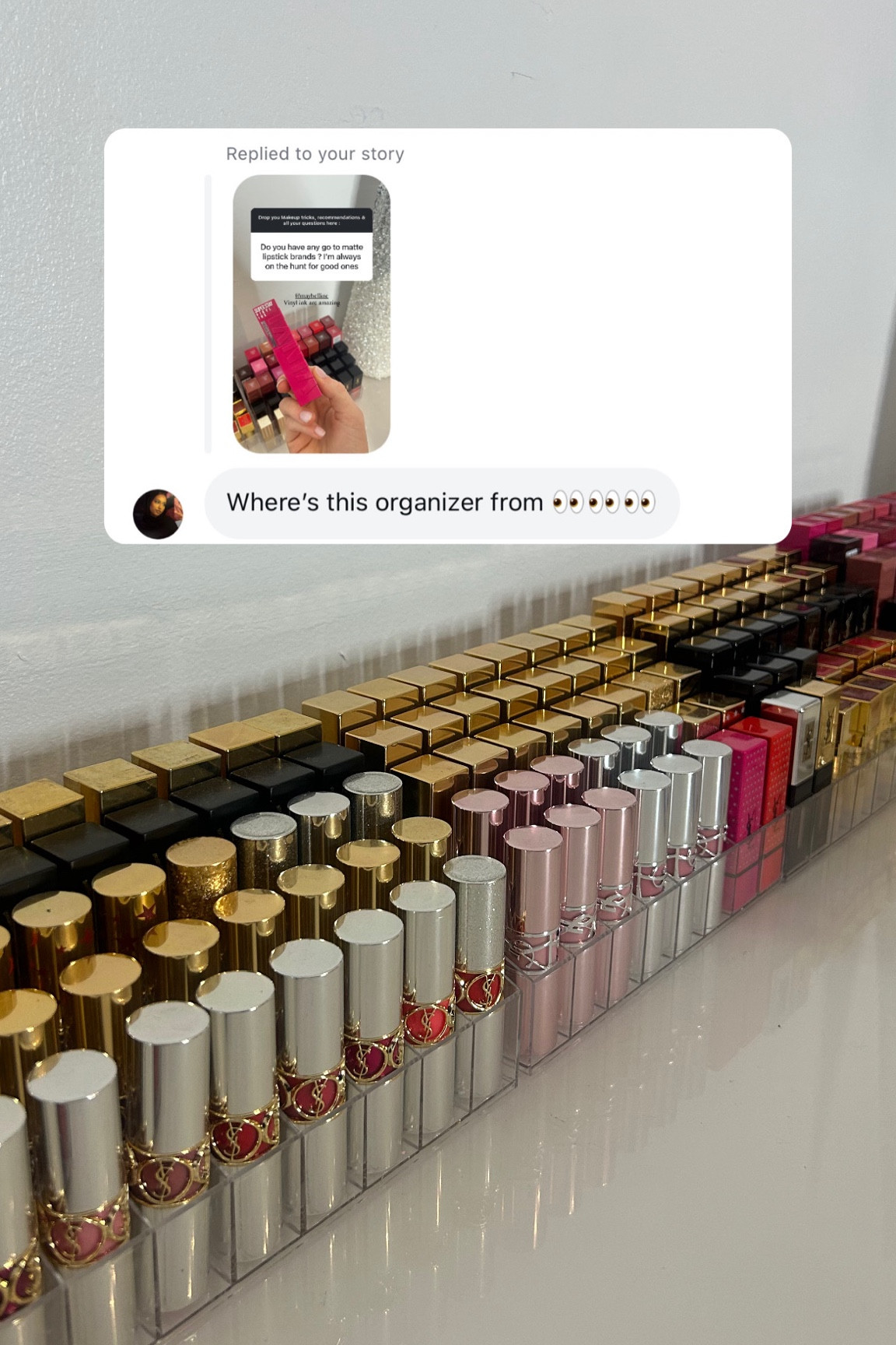 Best lipstick organizer (set of 2) 
I lined them up to make it extra long (aesthetic) 

#LTKbeauty #LTKgiftguide