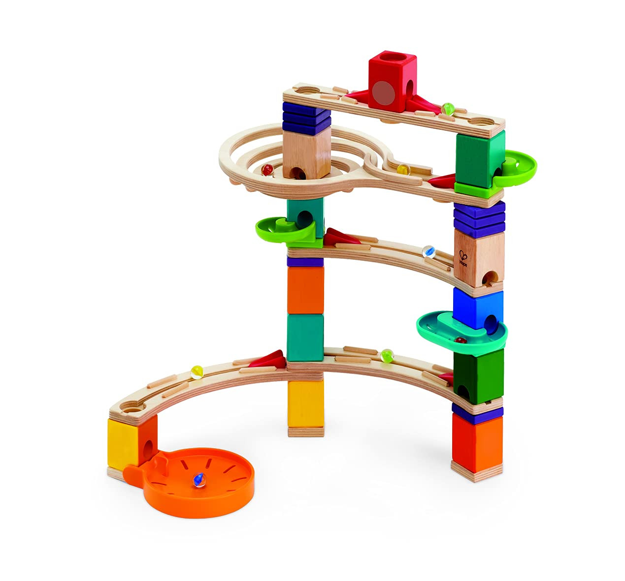 Hape Quadrilla Cliffhanger Wooden Marble Run Blocks | Marble Maze Run Set, Early Educational STEM... | Amazon (US)