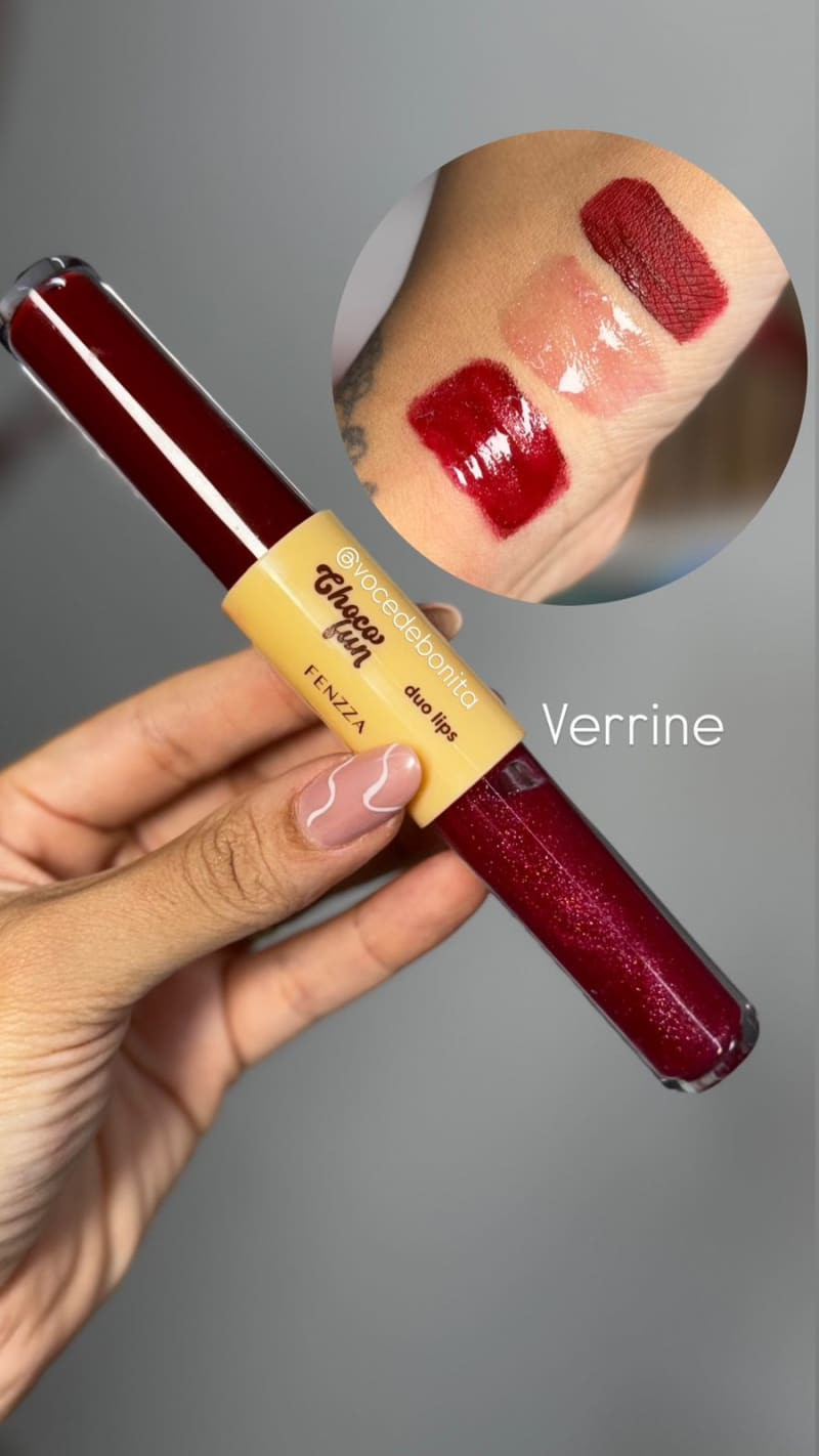 DUO LIPS - CHOCO FUN - FENZZA - Verrine
             - BATOM + GLOSS | Beleza Na Web (BR)