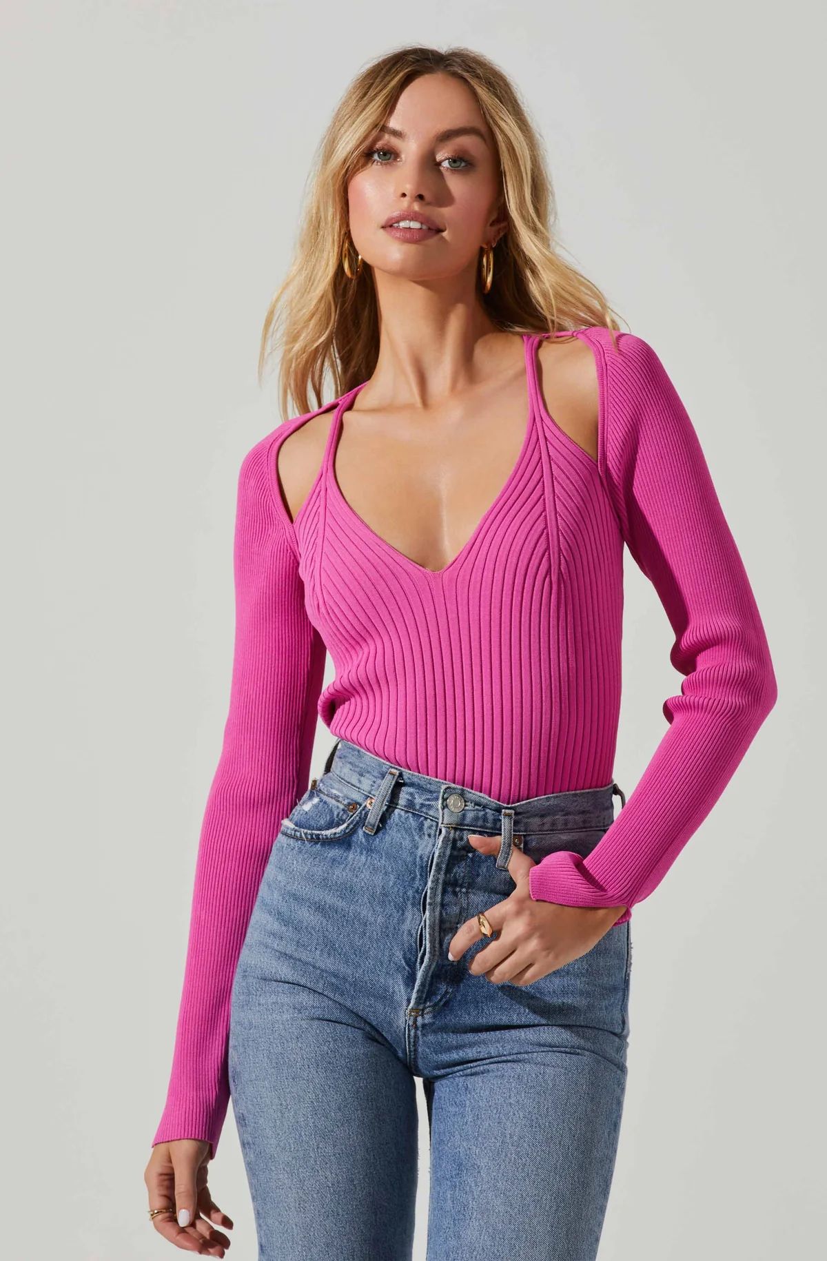 Estefania Shoulder Cutout Sweater | ASTR The Label (US)