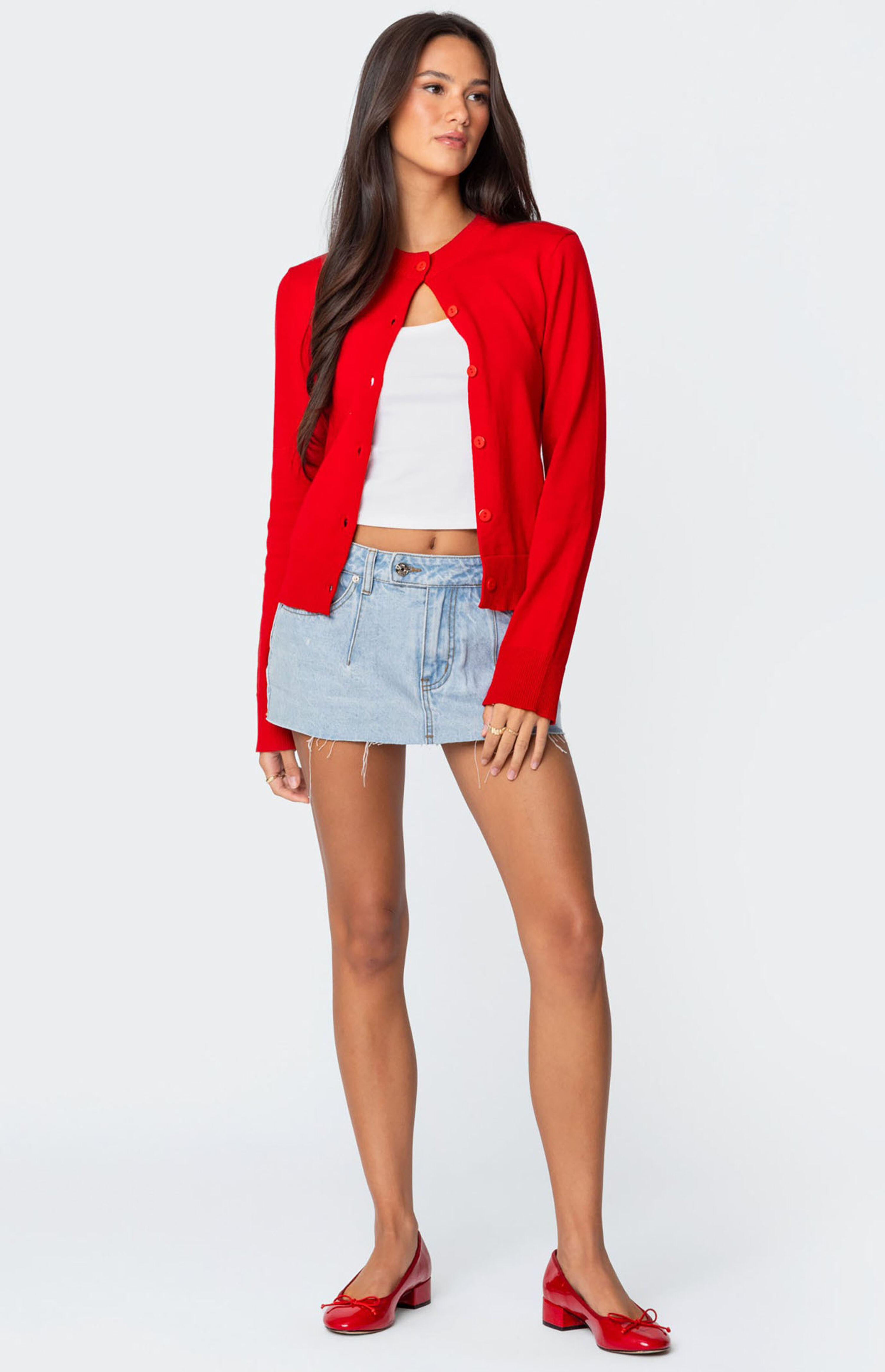 Edikted Clementine Low Rise Denim Micro Skort | PacSun