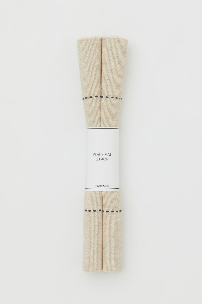 2-pack Linen-blend Placemats | H&M (US)