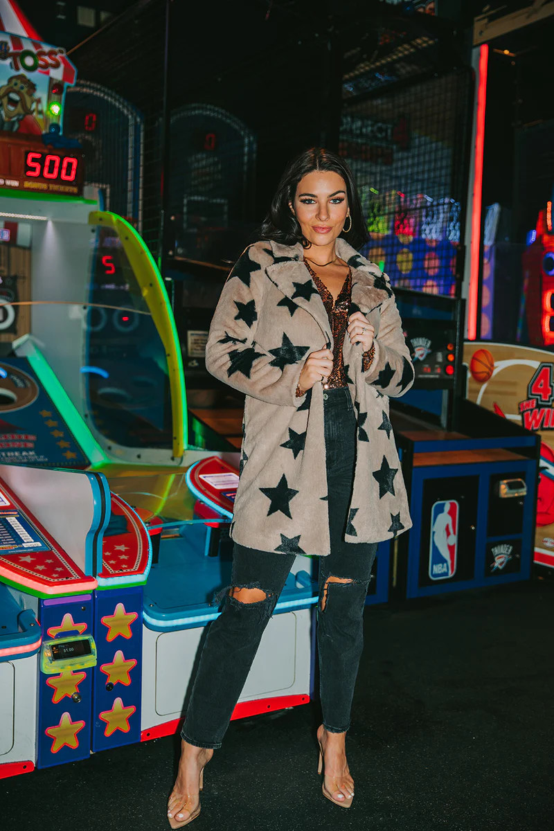 BuddyLove | Diana Faux Fur Coat | Star | BuddyLove