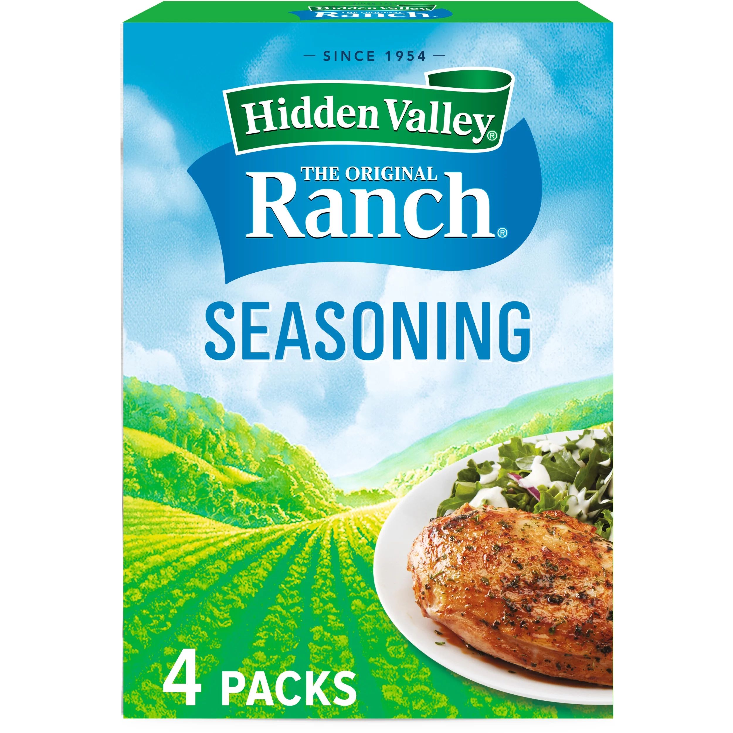 Hidden Valley Gluten Free, Keto-Friendly Original Ranch Salad Dressing & Seasoning Mix,  4 Packet... | Walmart (US)