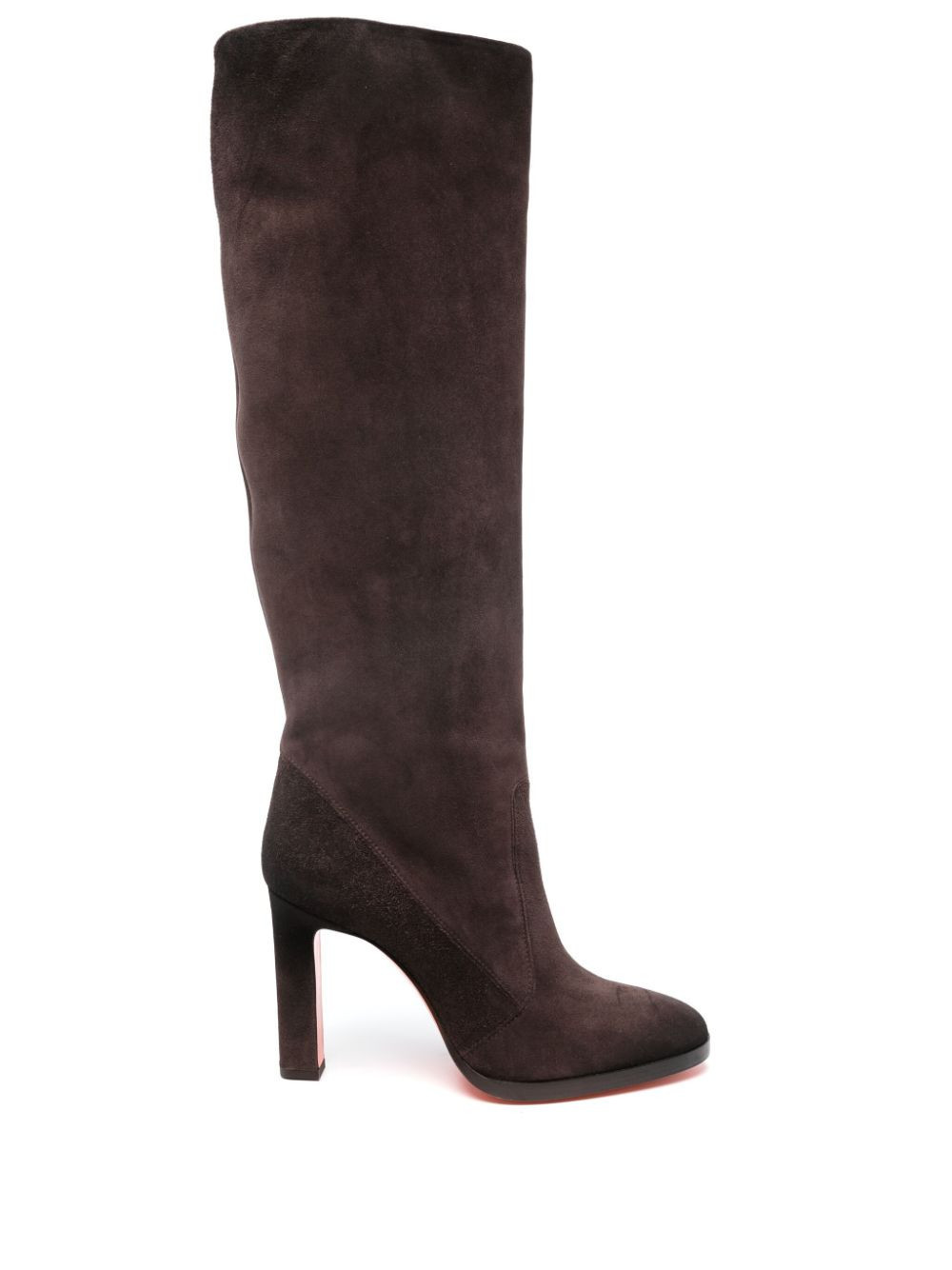 Santoni 90mm suede boots - Black | Farfetch Global