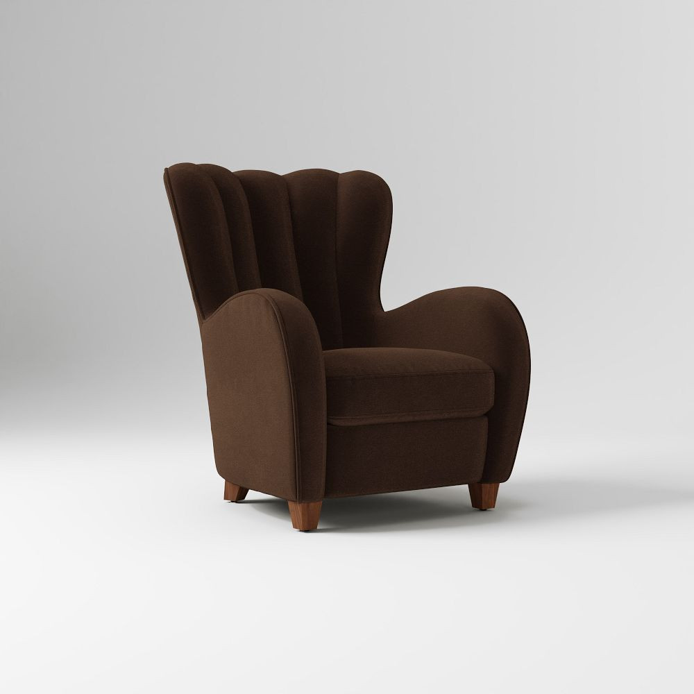 Pierce & Ward Channeled Wingback Chair | West Elm (US)