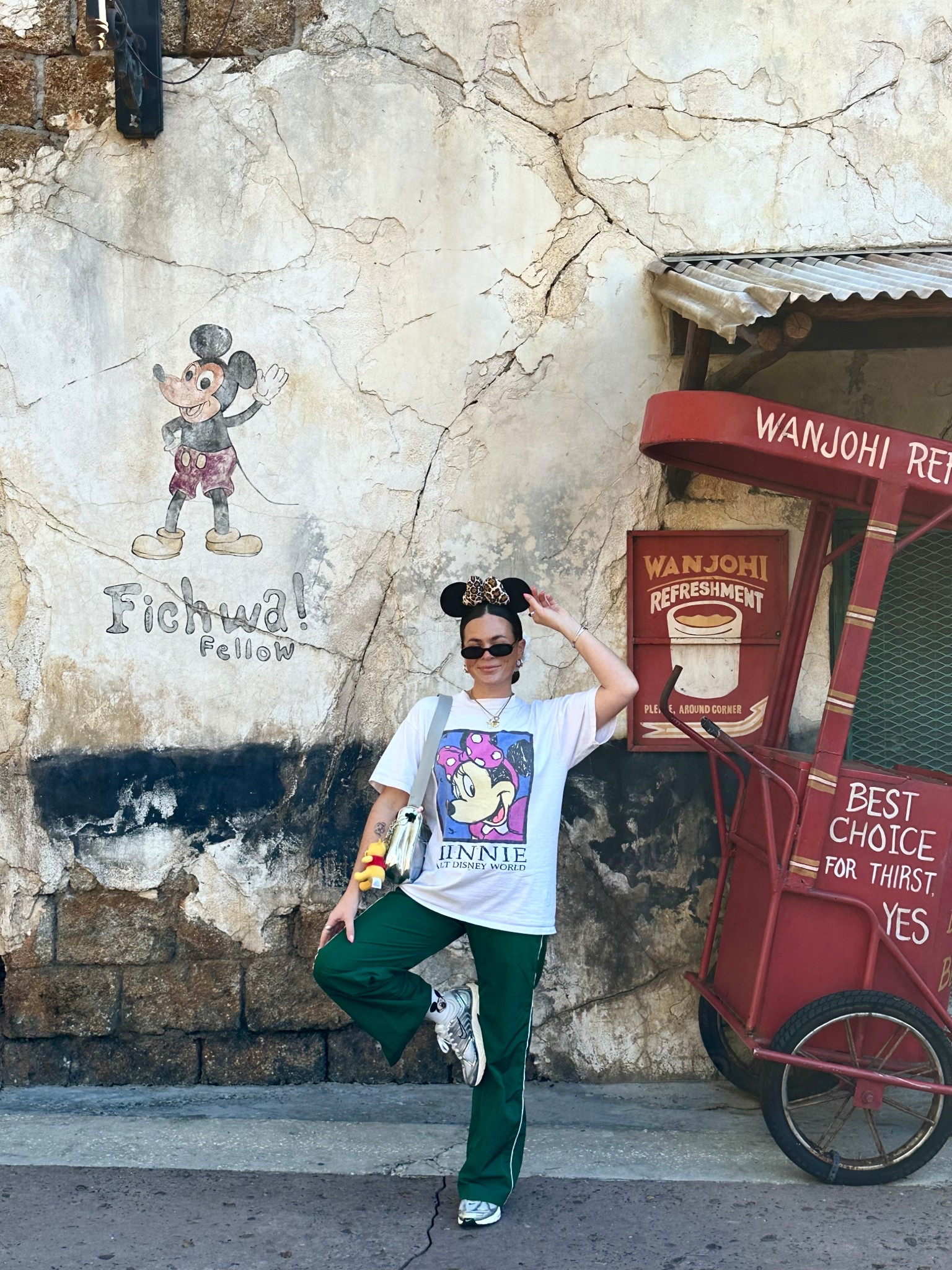 I’m wearing the Nike windrunner track pants in green, which look sold out so I’ve linked some similar ones as well! Tshirt is vintage :) #disneyoutfit #disneyfit #disneyootd #ootd #disneyinspo #disneyfitinspo #ootdinspo #disneyparks 

#LTKSeasonal #LTKdayinmylife #LTKvlog