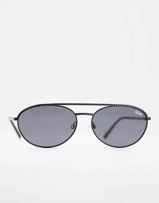 Quay black aviator sunglasses | ASOS (Global)