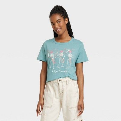 Women's Lets Get Rowdy Short Sleeve T-Shirt - Green | Target