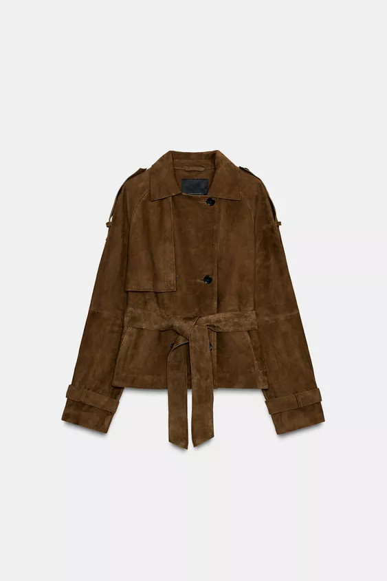 SHORT SUEDE TRENCH COAT ZW COLLECTION LIMITED EDITION | Zara Canada