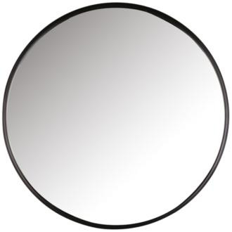 Northwood Black 34" Round Metal Wall Mirror (221A0) | LampsPlus.com